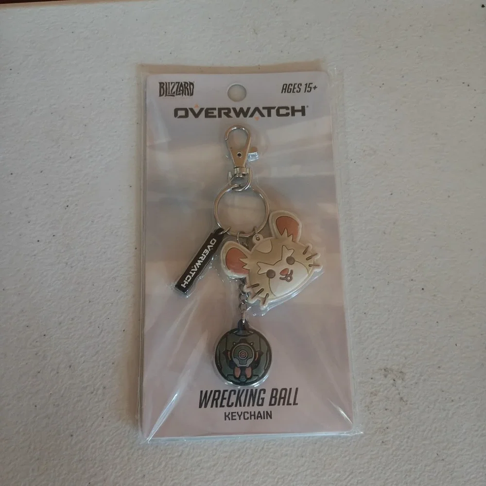 Overwatch Wrecking Ball Keychain Hammond Hamster NEW Blizzard Video Game 5